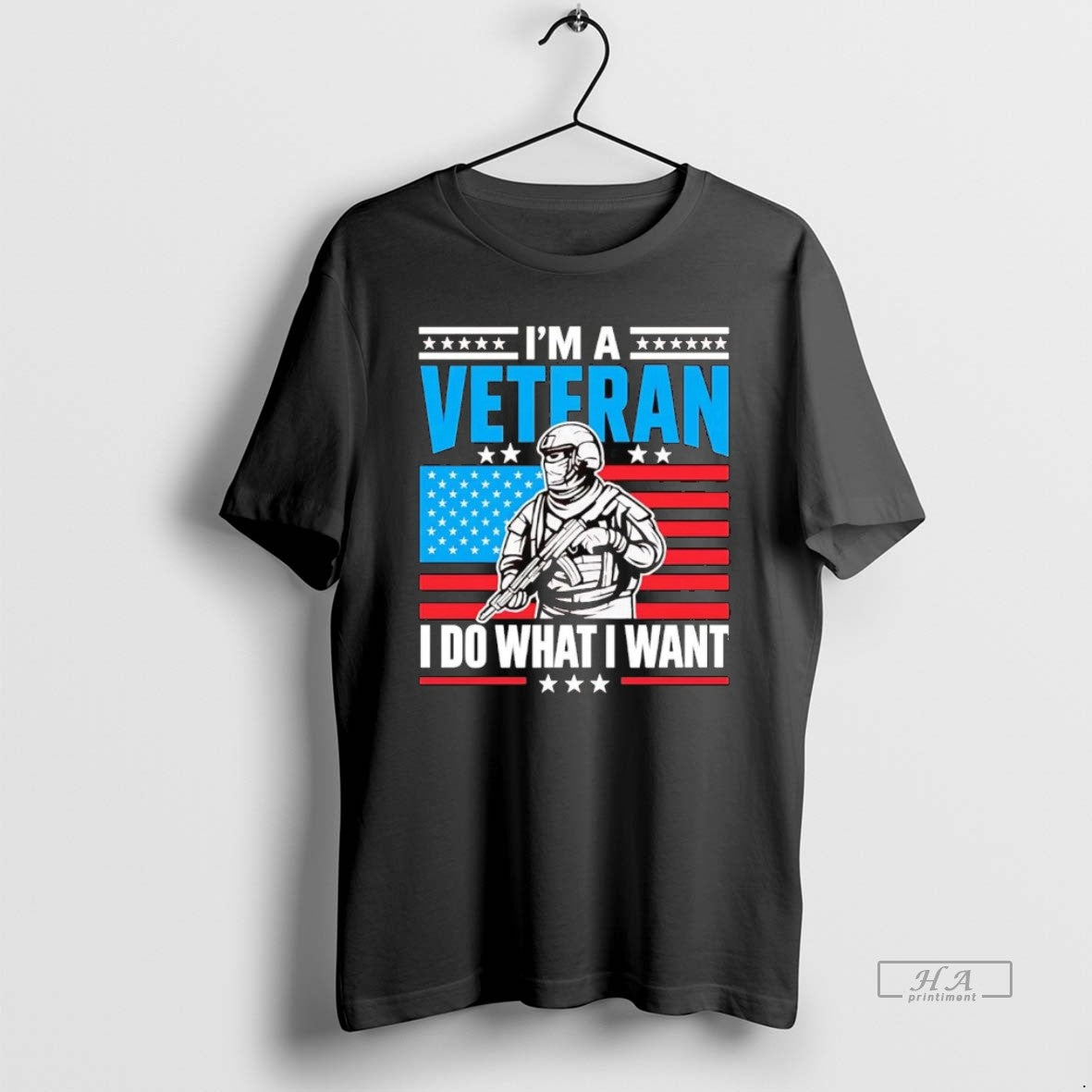 Official Trendy American Im A Veteran I Do What Want - Adult & Kids T-Shirts, Sweatshirts & Hoodies apparel design preview 1