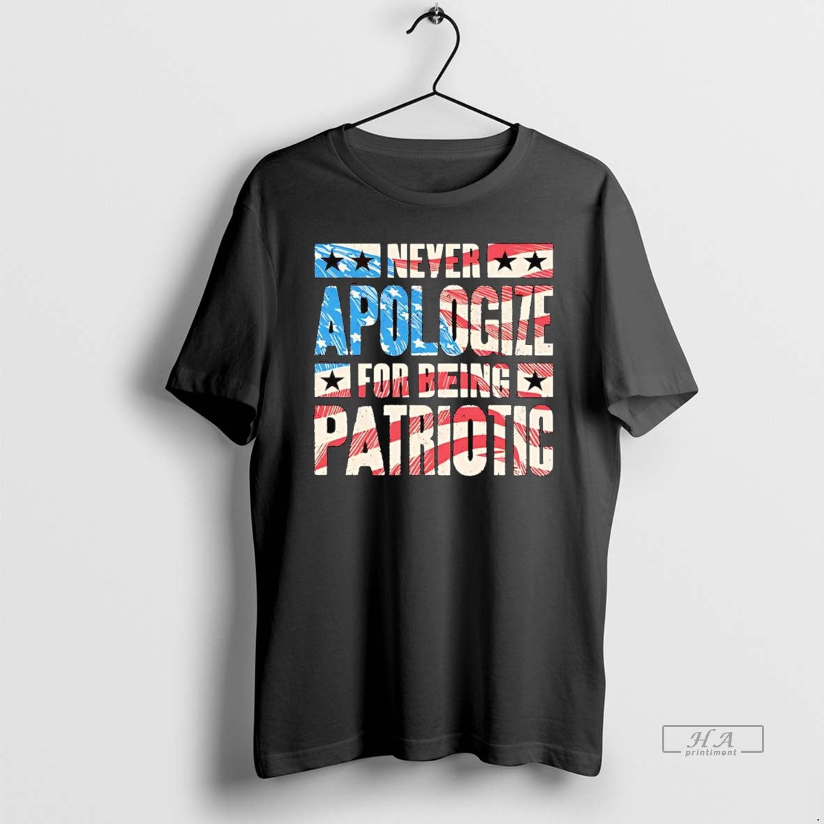 Official Trendy American Never Apologize For Being - Adult & Kids T-Shirts, Sweatshirts & Hoodies apparel design preview 1