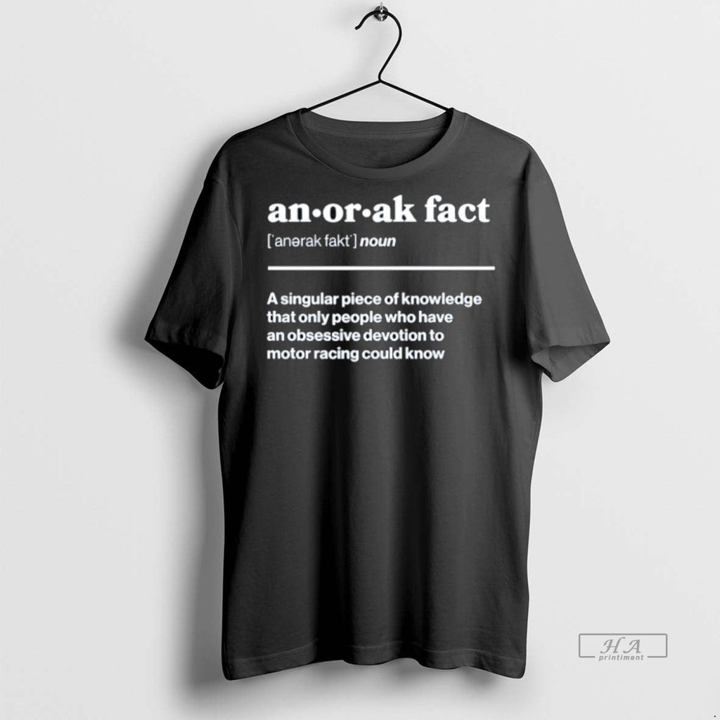 Official Trendy Anorak Facts Noun A Singular Piece Of - Adult & Kids T-Shirts, Sweatshirts & Hoodies apparel design preview 1