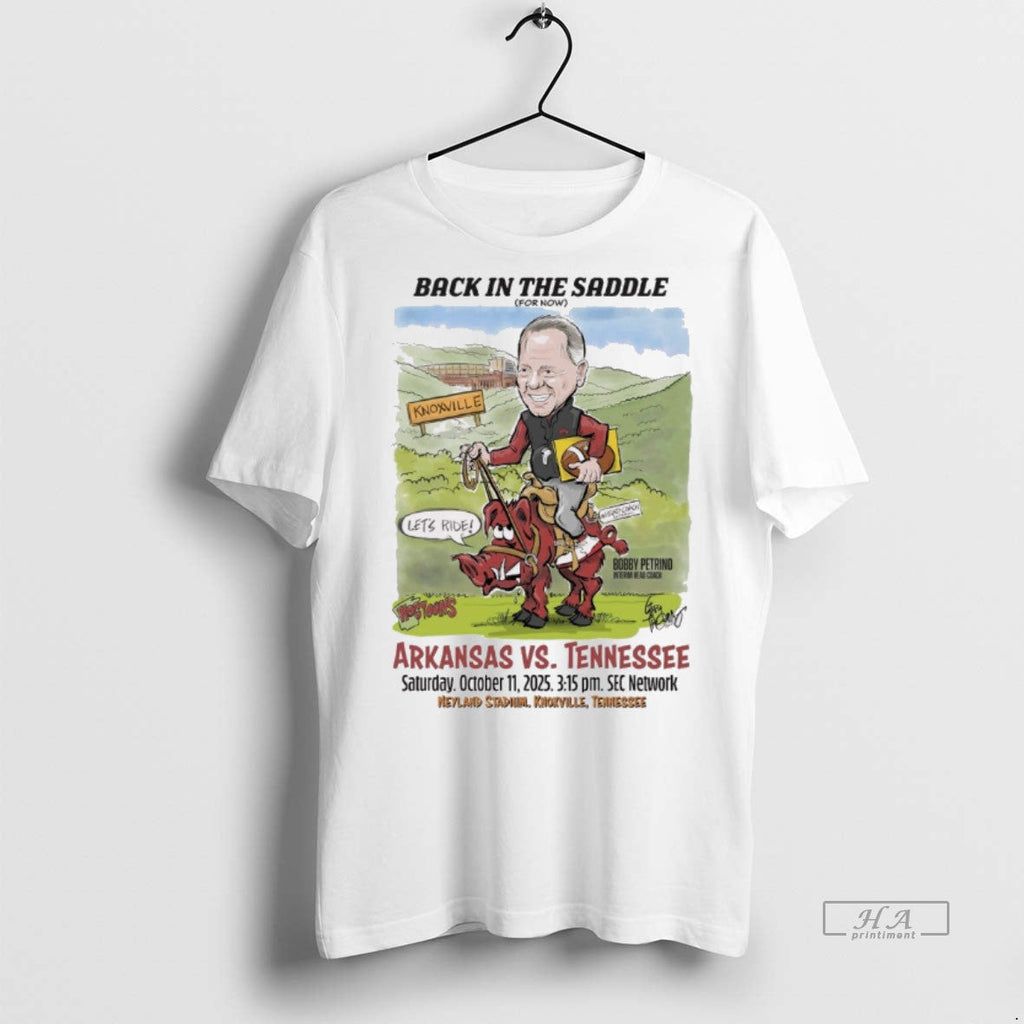 Official Trendy Back In The Saddle Arkansas Vs - Adult & Kids T-Shirts, Sweatshirts & Hoodies apparel design preview 1