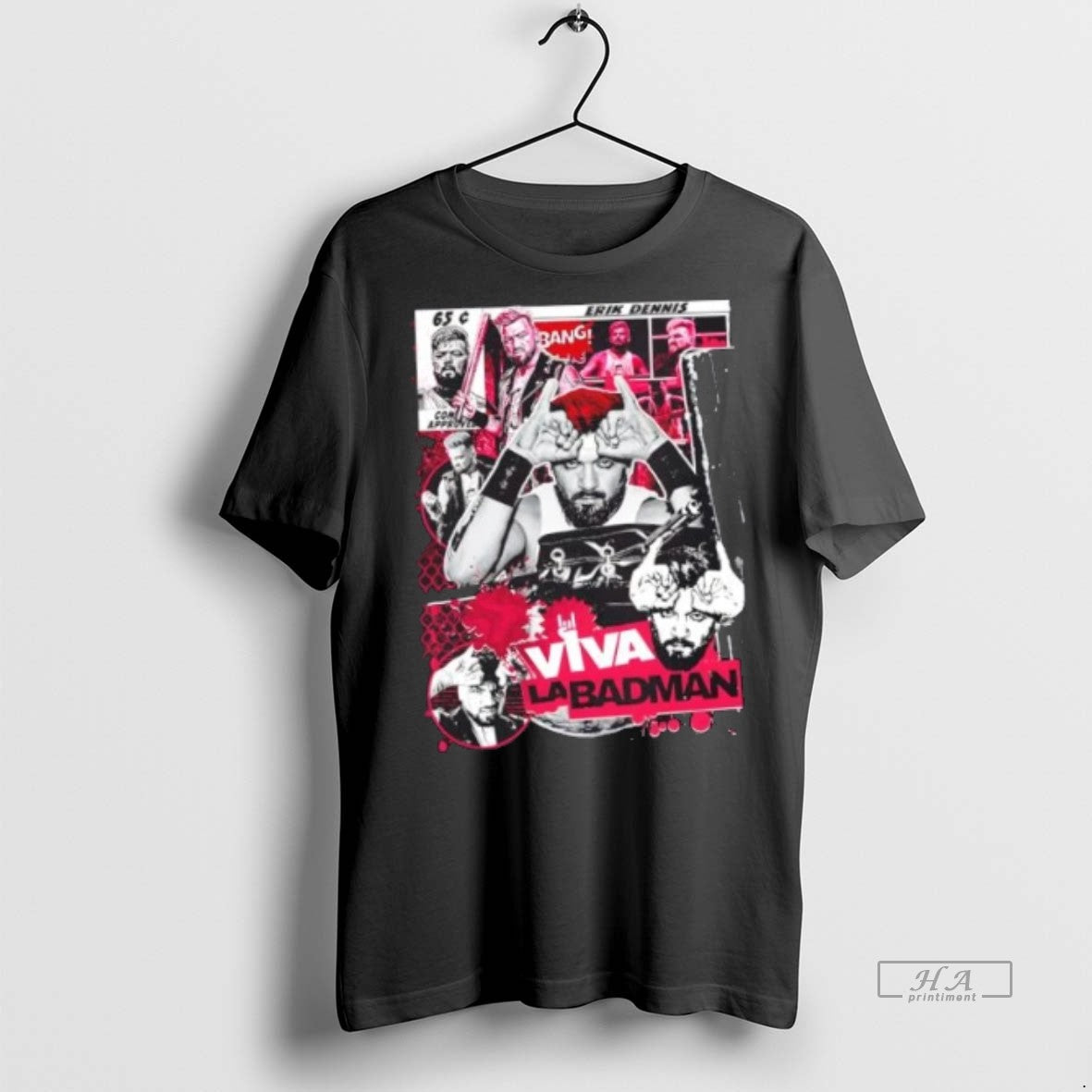 Official Trendy Bad Man Erik Dennis Badman Collage - Adult & Kids T-Shirts, Sweatshirts & Hoodies apparel design preview 1