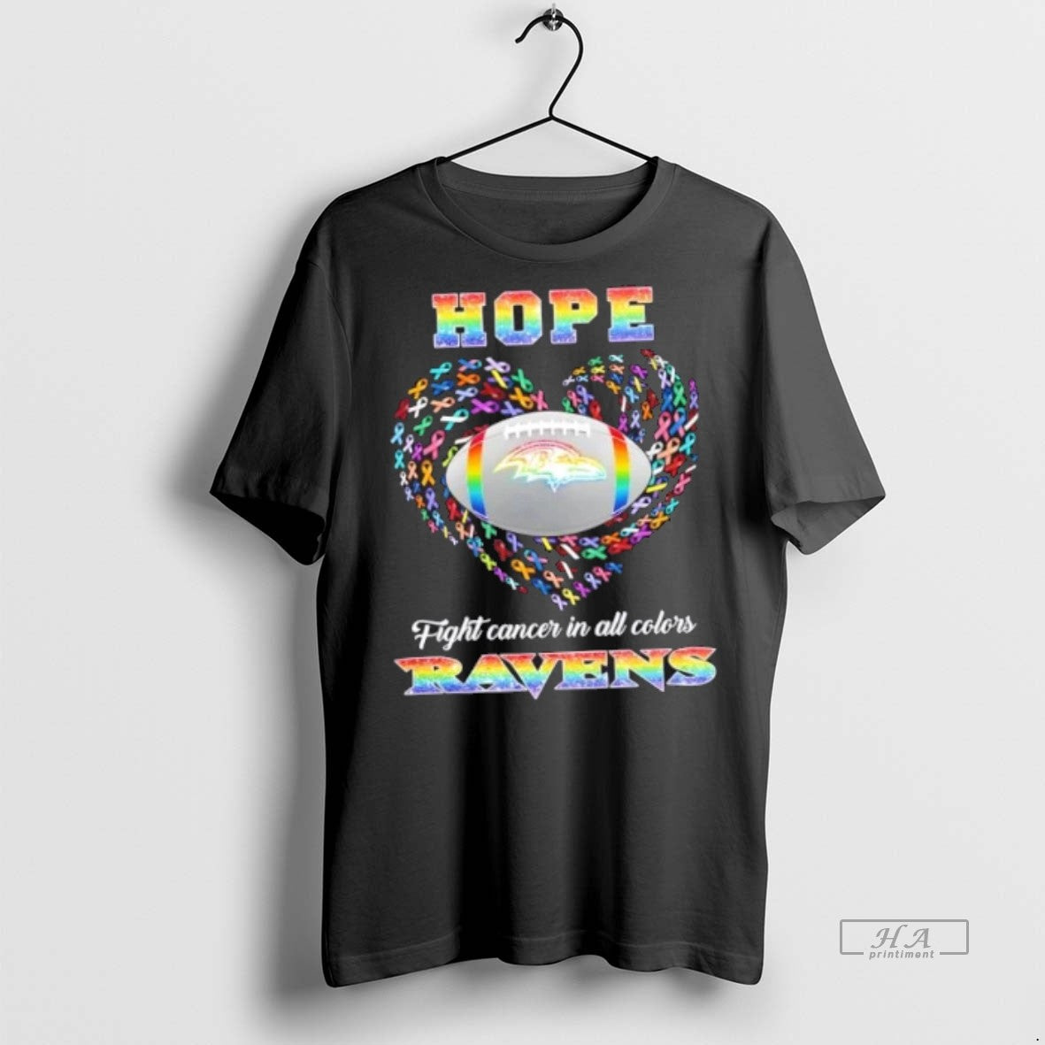 Official Trendy Baltimore Ravens Football Hope Fight - Adult & Kids T-Shirts, Sweatshirts & Hoodies apparel design preview 1