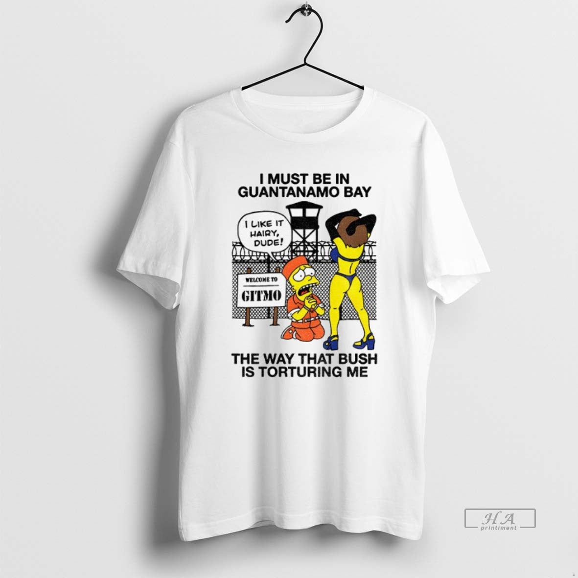 Official Trendy Bart I Must Be In Guantanamo Bay The - Adult & Kids T-Shirts, Sweatshirts & Hoodies apparel design preview 1