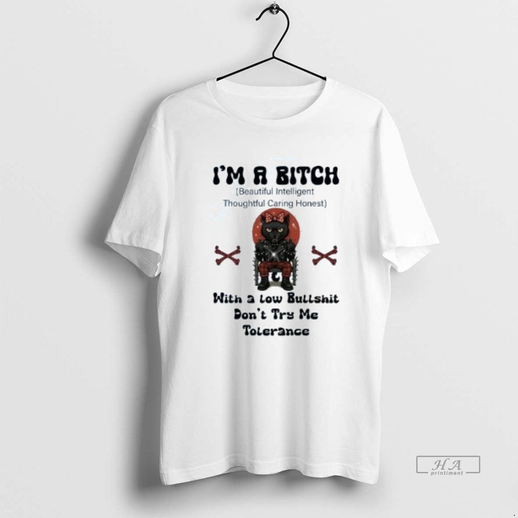Official Trendy Black Cat Im A Bitch With Low - Adult & Kids T-Shirts, Sweatshirts & Hoodies apparel design preview 1