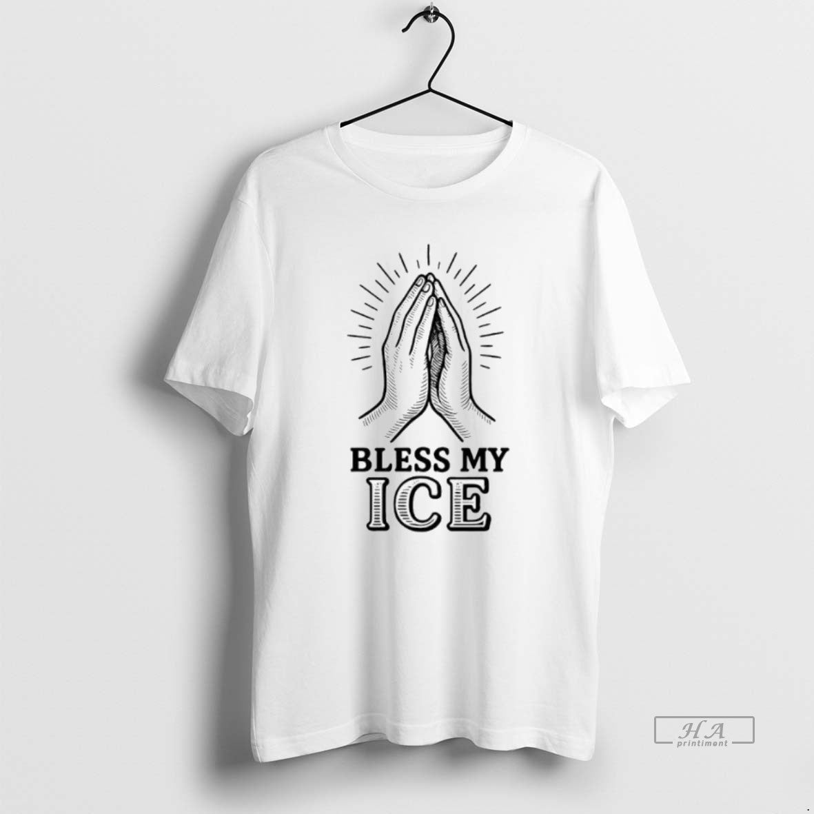 Official Trendy Bless My Ice Praying Hands - Adult & Kids T-Shirts, Sweatshirts & Hoodies apparel design preview 1