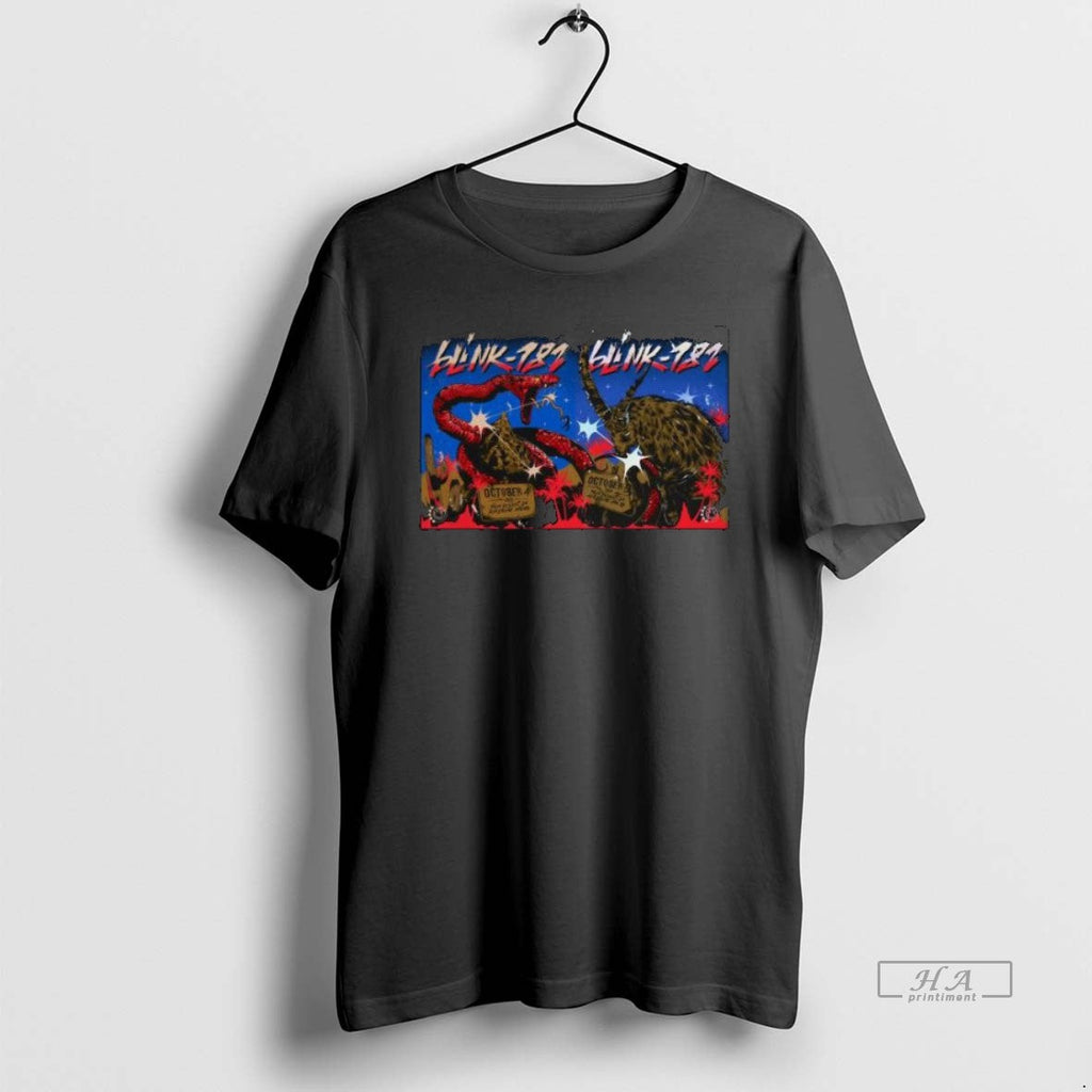 Official Trendy Blink 182 October 4 5 2025 In Palm - Adult & Kids T-Shirts, Sweatshirts & Hoodies apparel design preview 1