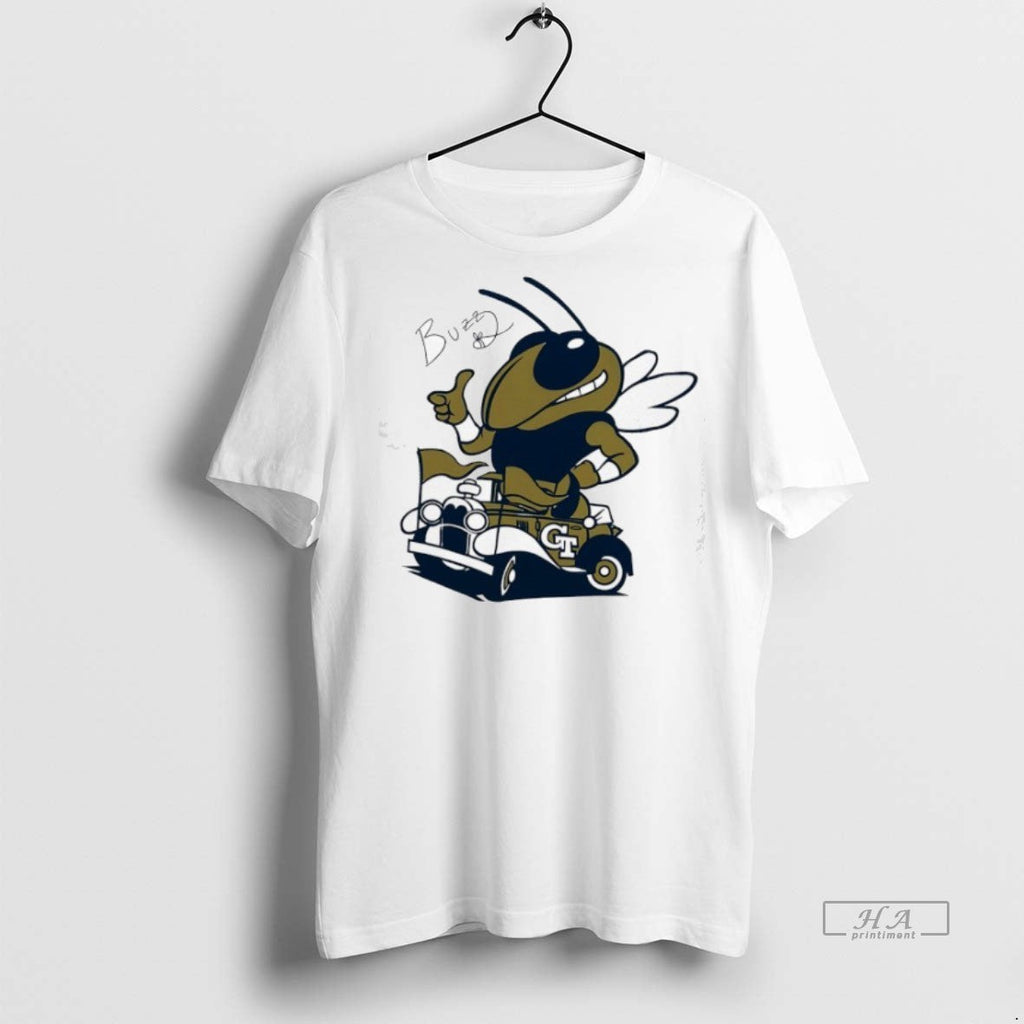 Official Trendy Buzz Mascot Of Georgia Tech Yellow - Adult & Kids T-Shirts, Sweatshirts & Hoodies apparel design preview 1