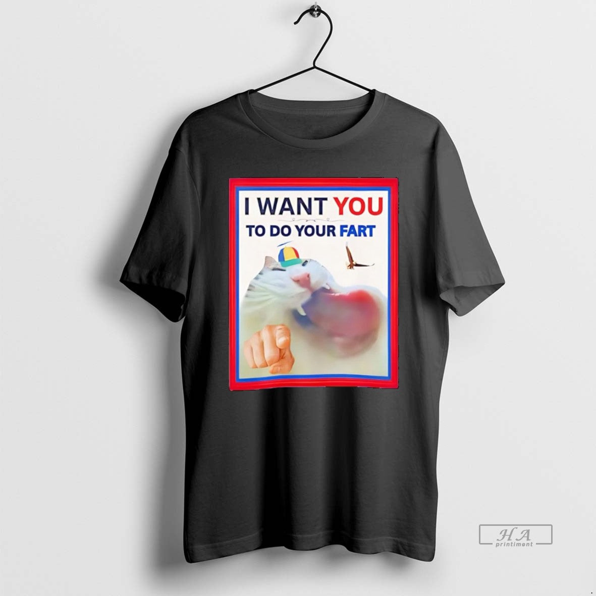 Official Trendy Cat I Want You To Do Your Fart - Adult & Kids T-Shirts, Sweatshirts & Hoodies apparel design preview 1