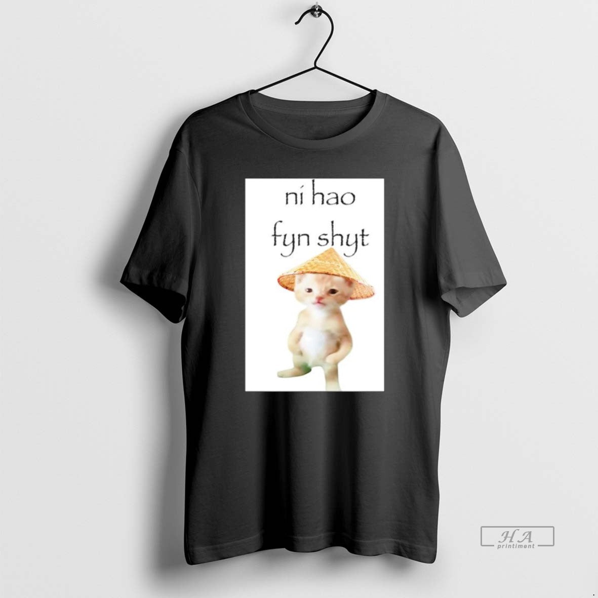 Official Trendy Cat Ni Hao Fyn Shyt - Adult & Kids T-Shirts, Sweatshirts & Hoodies apparel design preview 1