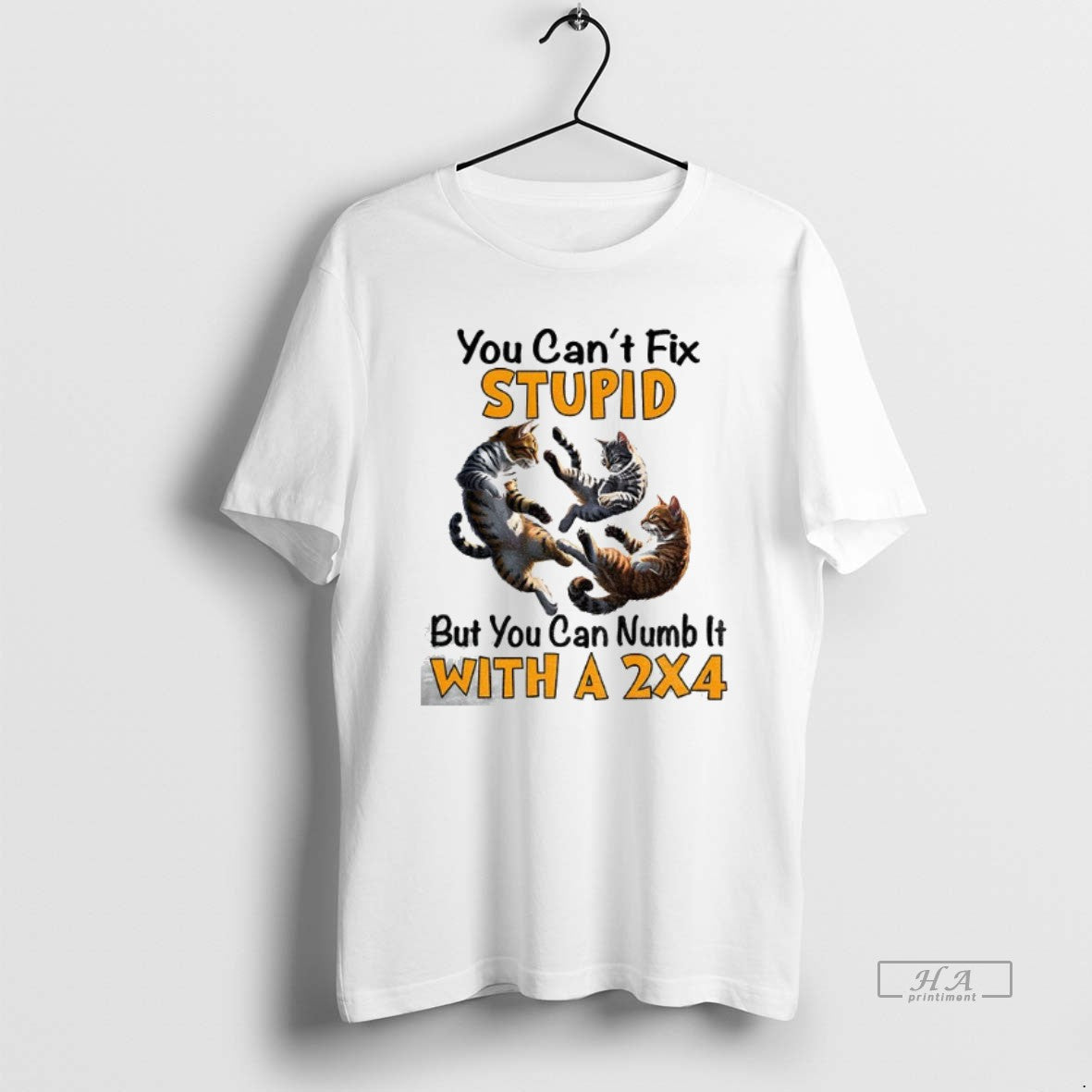 Official Trendy Cat You Cant Fix Stupid But Can Numb - Adult & Kids T-Shirts, Sweatshirts & Hoodies apparel design preview 1