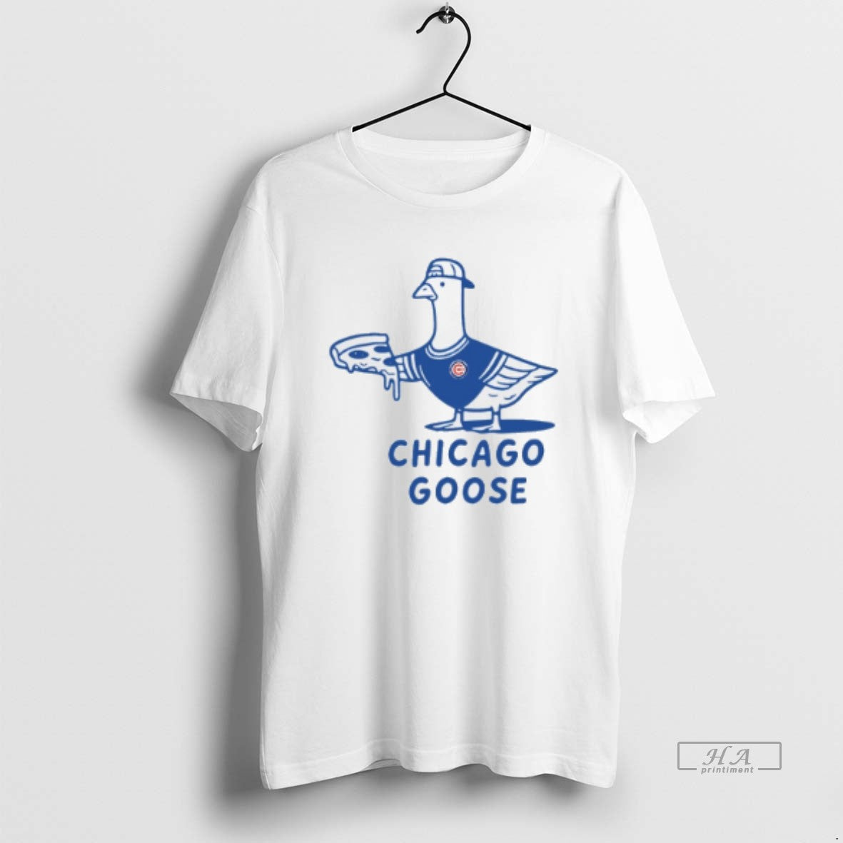 Official Trendy Chicago Cubs Goose Eat Pizza - Adult & Kids T-Shirts, Sweatshirts & Hoodies apparel design preview 1