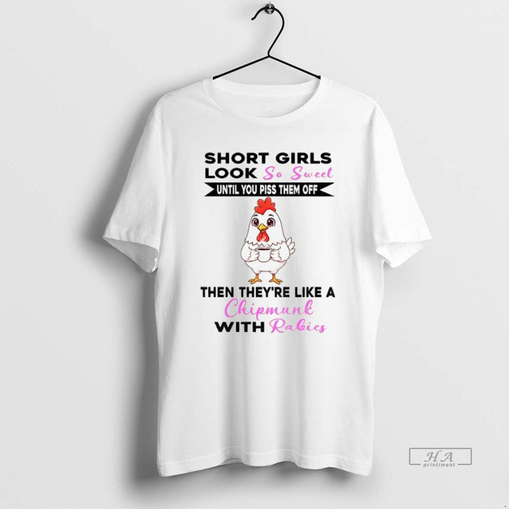 Official Trendy Chicken Short Girls Look So Sweet And - Adult & Kids T-Shirts, Sweatshirts & Hoodies apparel design preview 1