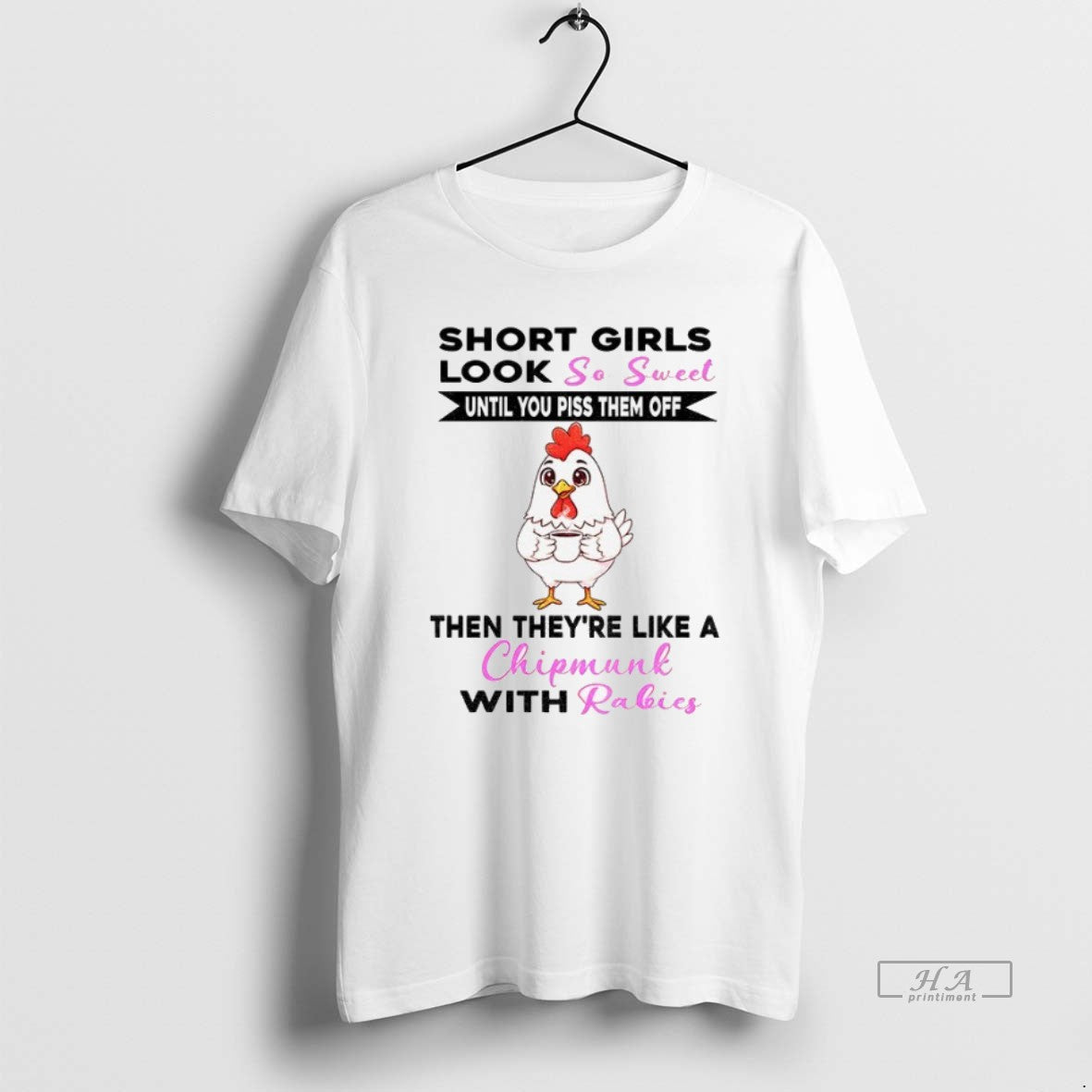 Official Trendy Chicken Short Girls Look So Sweet And - Adult & Kids T-Shirts, Sweatshirts & Hoodies apparel design preview 1