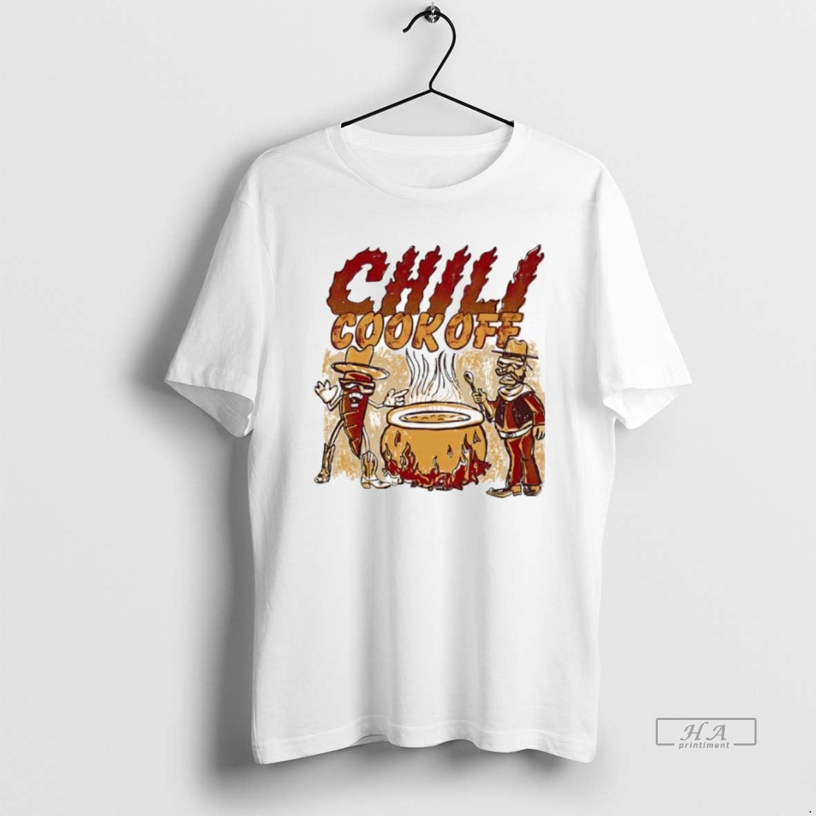Official Trendy Chili Cookoff Fire Graphic - Adult & Kids T-Shirts, Sweatshirts & Hoodies apparel design preview 1