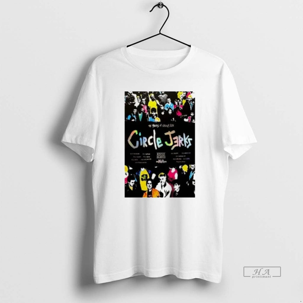 Official Trendy Circle Jerks Group Sex 45 Year Tour - Adult & Kids T-Shirts, Sweatshirts & Hoodies apparel design preview 1