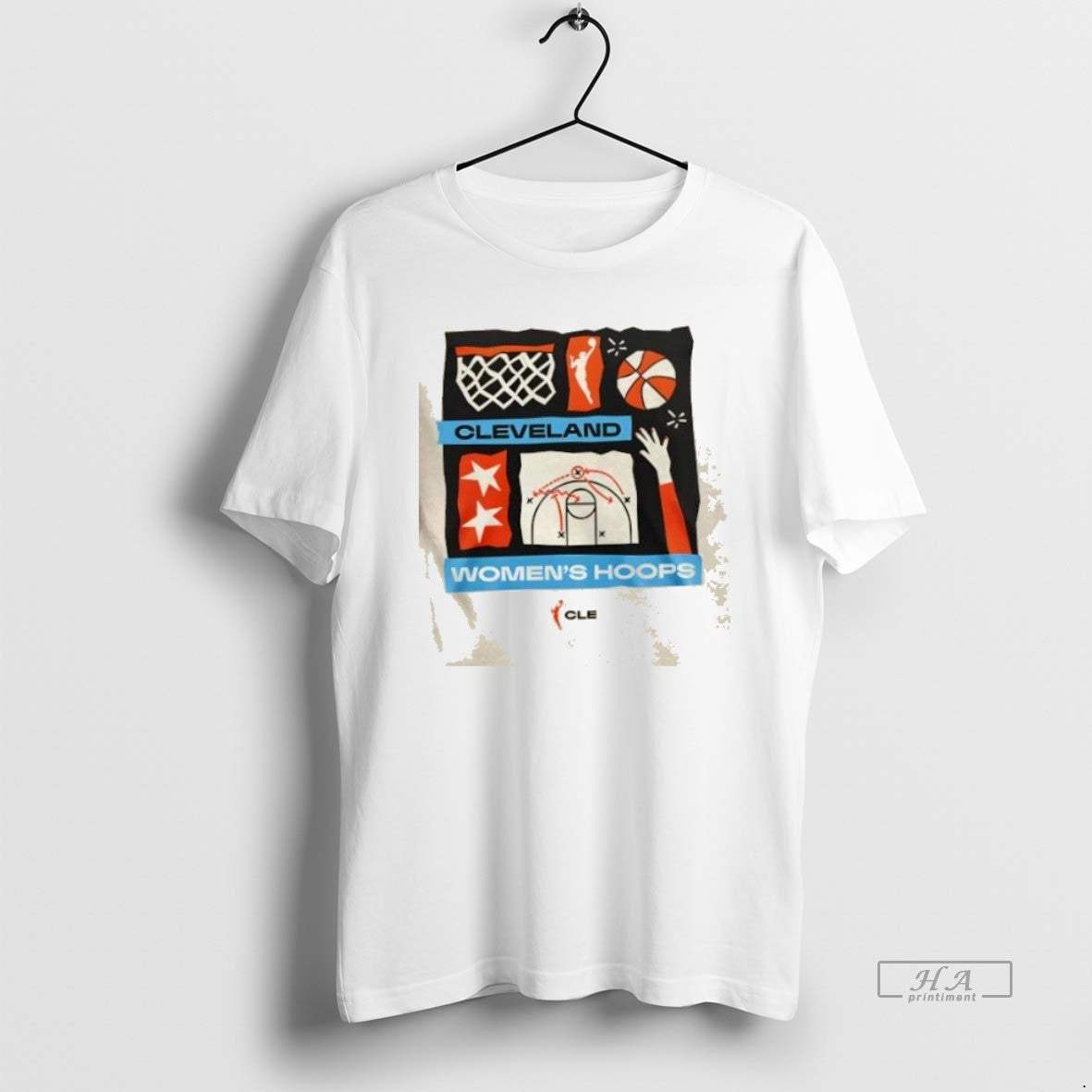Official Trendy Cleveland Womens Hoops 2 Sided - Adult & Kids T-Shirts, Sweatshirts & Hoodies apparel design preview 1