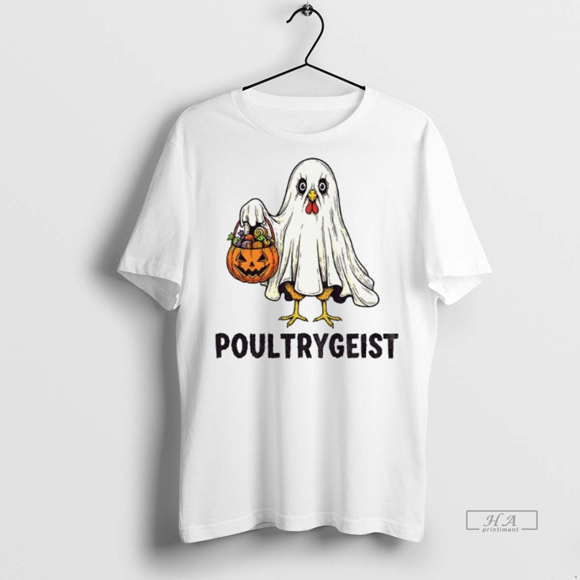 Official Trendy Cock Ghost Poultrygeist Pumpkin - Adult & Kids T-Shirts, Sweatshirts & Hoodies apparel design preview 1