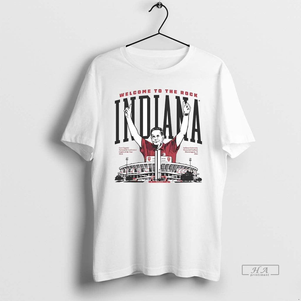 Official Trendy Curt Cignetti Welcome To The Rock - Adult & Kids T-Shirts, Sweatshirts & Hoodies apparel design preview 1