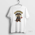 Official Trendy Dachshund The Badger Hunter - Adult & Kids T-Shirts, Sweatshirts & Hoodies apparel design preview 1