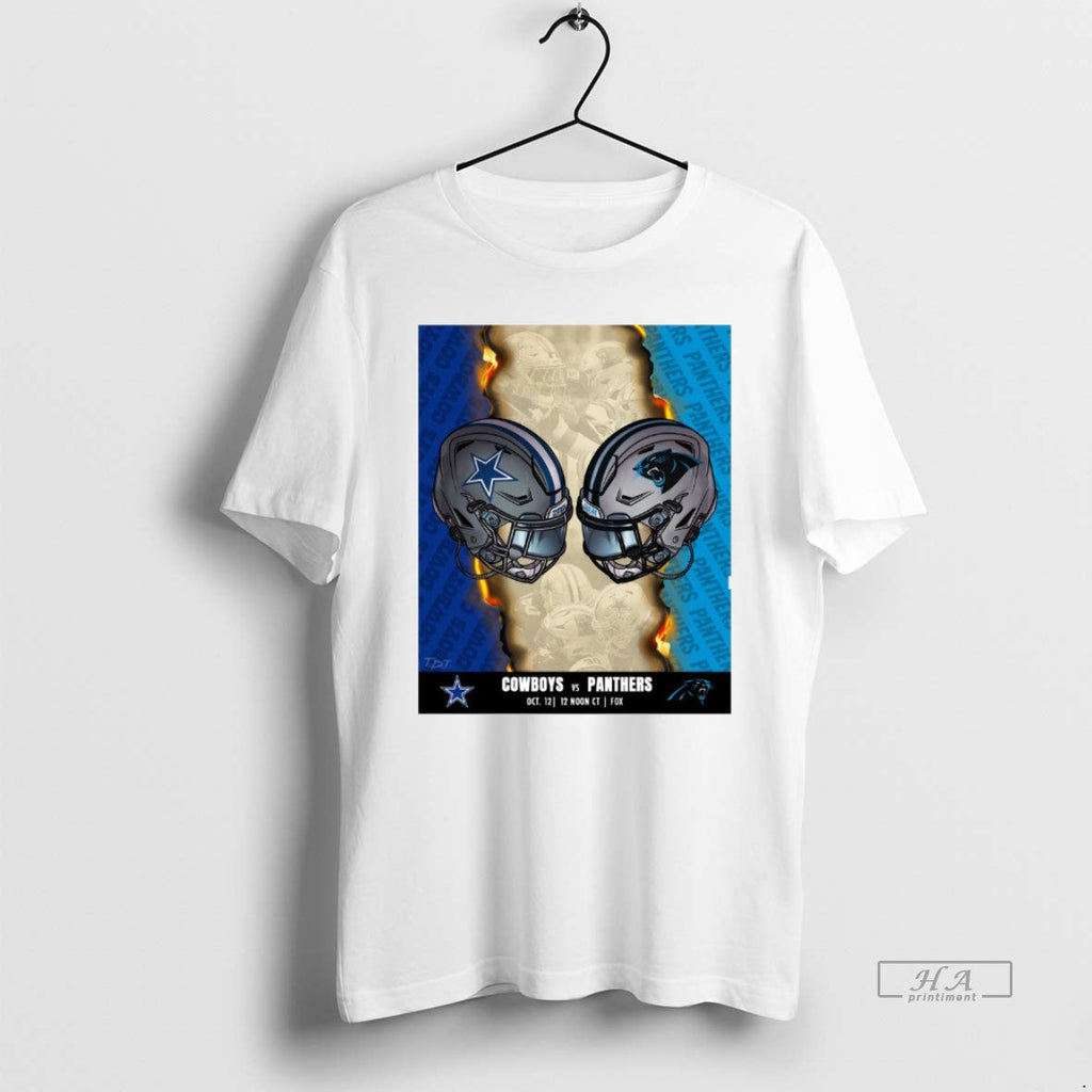 Official Trendy Dallas Cowboys Vs Carolina Panthers - Adult & Kids T-Shirts, Sweatshirts & Hoodies apparel design preview 1