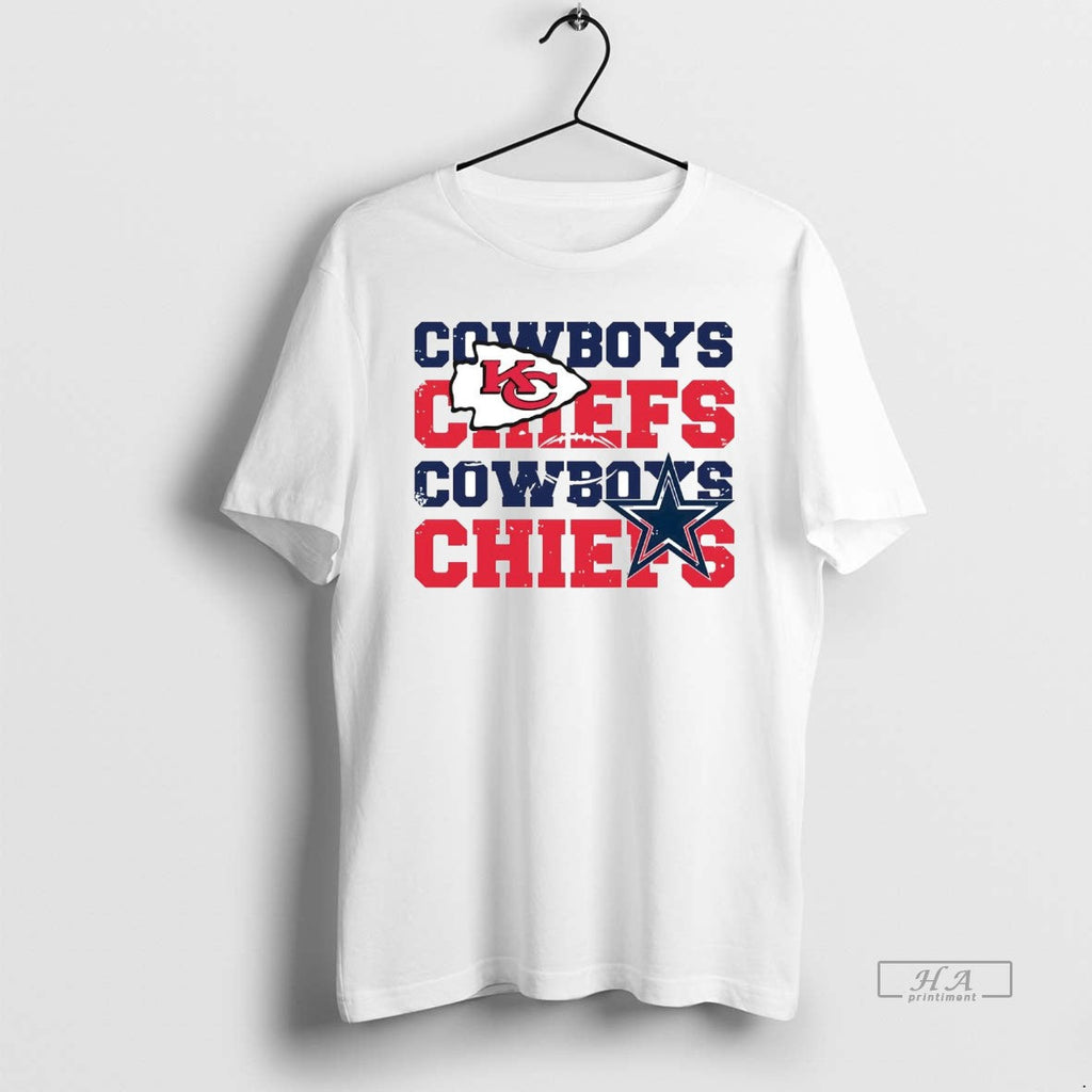 Official Trendy Dallas Cowboys And Kansas City Chiefs - Adult & Kids T-Shirts, Sweatshirts & Hoodies apparel design preview 1