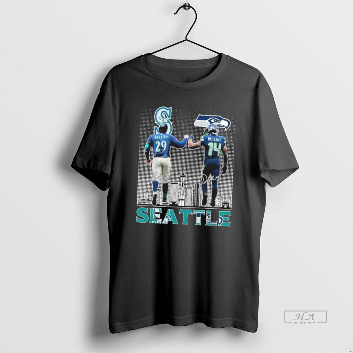 Official Trendy Dk Metcalf And Cal Raleigh Seattle - Adult & Kids T-Shirts, Sweatshirts & Hoodies apparel design preview 1