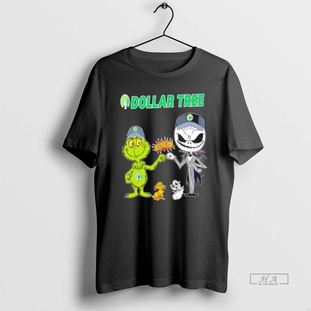 Official Trendy Dollar Tree X Grinch And Jack - Adult & Kids T-Shirts, Sweatshirts & Hoodies apparel design preview 1