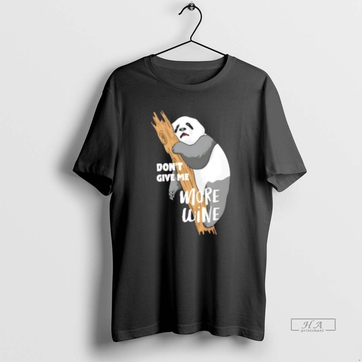 Official Trendy Dont Give Me More Wine Panda - Adult & Kids T-Shirts, Sweatshirts & Hoodies apparel design preview 1