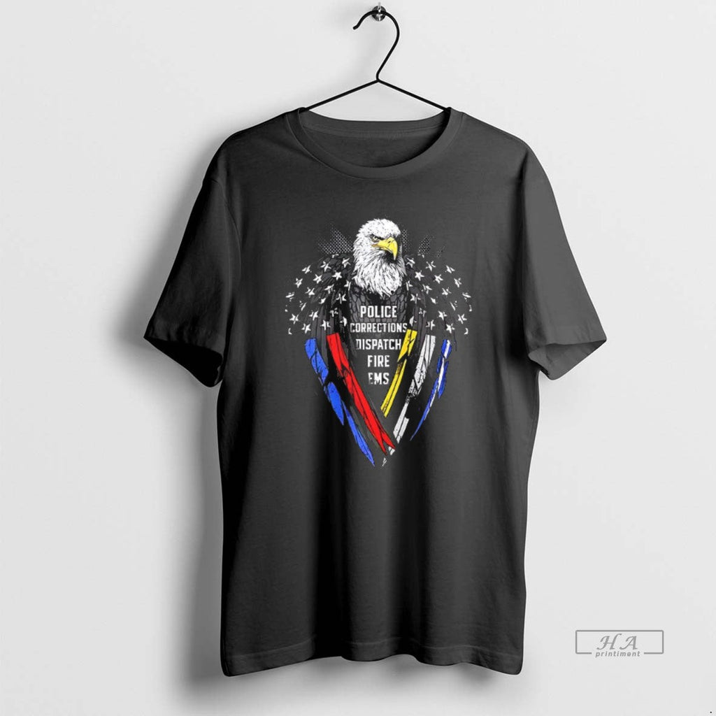 Official Trendy Eagle Police Corrections Dispatch - Adult & Kids T-Shirts, Sweatshirts & Hoodies apparel design preview 1