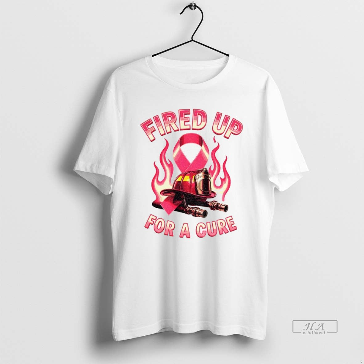 Official Trendy Fired Up For A Firefighter Breast - Adult & Kids T-Shirts, Sweatshirts & Hoodies apparel design preview 1
