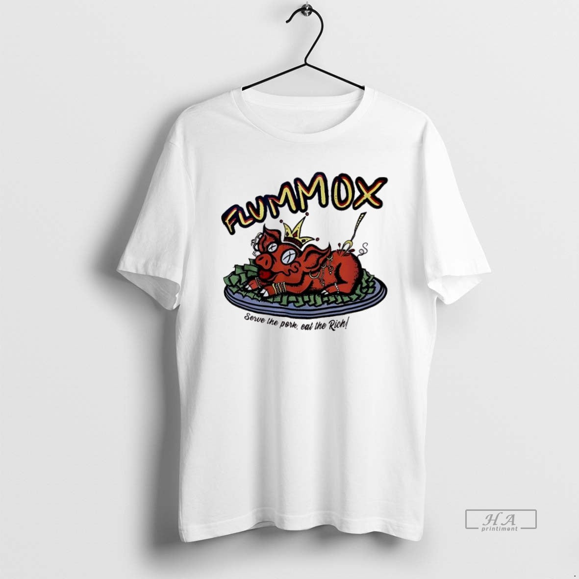 Official Trendy Flummox Serve The Pork Eat Rich - Adult & Kids T-Shirts, Sweatshirts & Hoodies apparel design preview 1