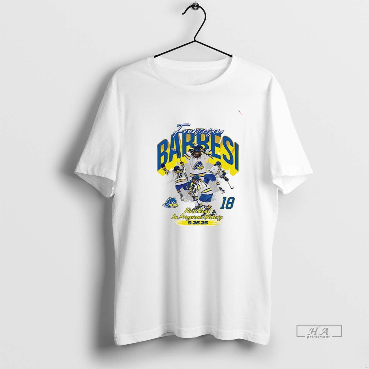 Official Trendy Francesca Barresi First Goal In - Adult & Kids T-Shirts, Sweatshirts & Hoodies apparel design preview 1