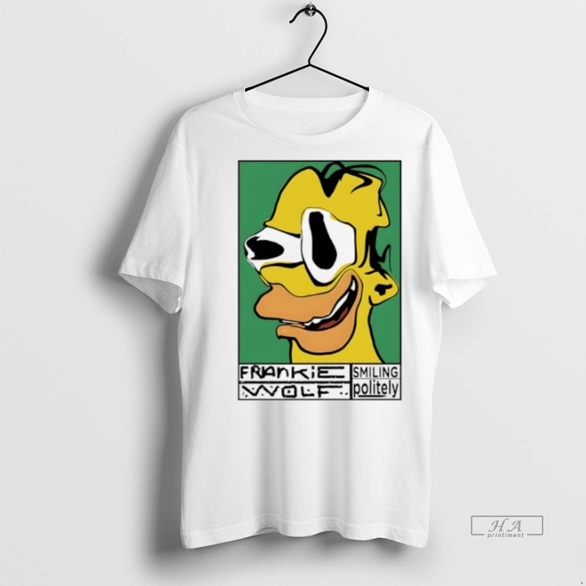 Official Trendy Frankie Wolf Smiling Politely Sweater - Adult & Kids T-Shirts, Sweatshirts & Hoodies apparel design preview 1