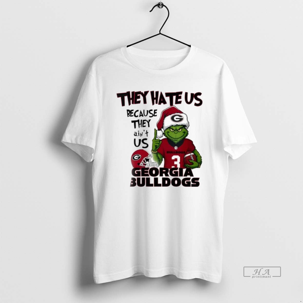Official Trendy Georgia Bulldogs X Grinch They Hate - Adult & Kids T-Shirts, Sweatshirts & Hoodies apparel design preview 1