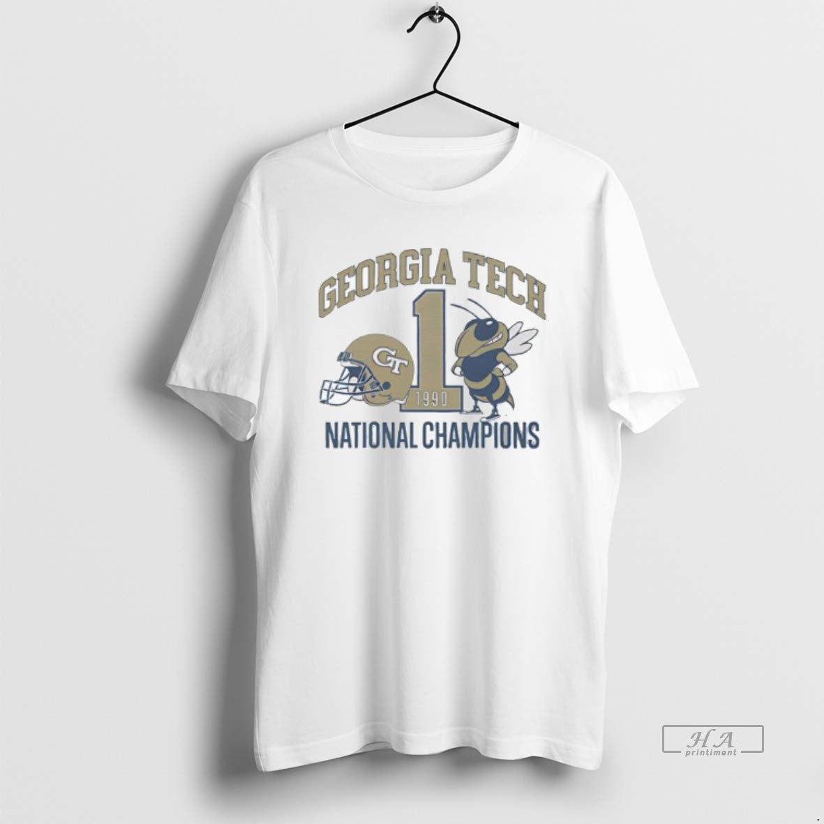 Official Trendy Georgia Tech Football 1990 National - Adult & Kids T-Shirts, Sweatshirts & Hoodies apparel design preview 1