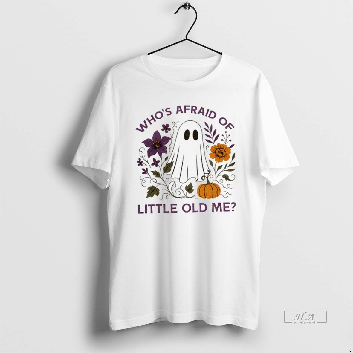 Official Trendy Ghost Whos Afraid Of Little Old Me - Adult & Kids T-Shirts, Sweatshirts & Hoodies apparel design preview 1