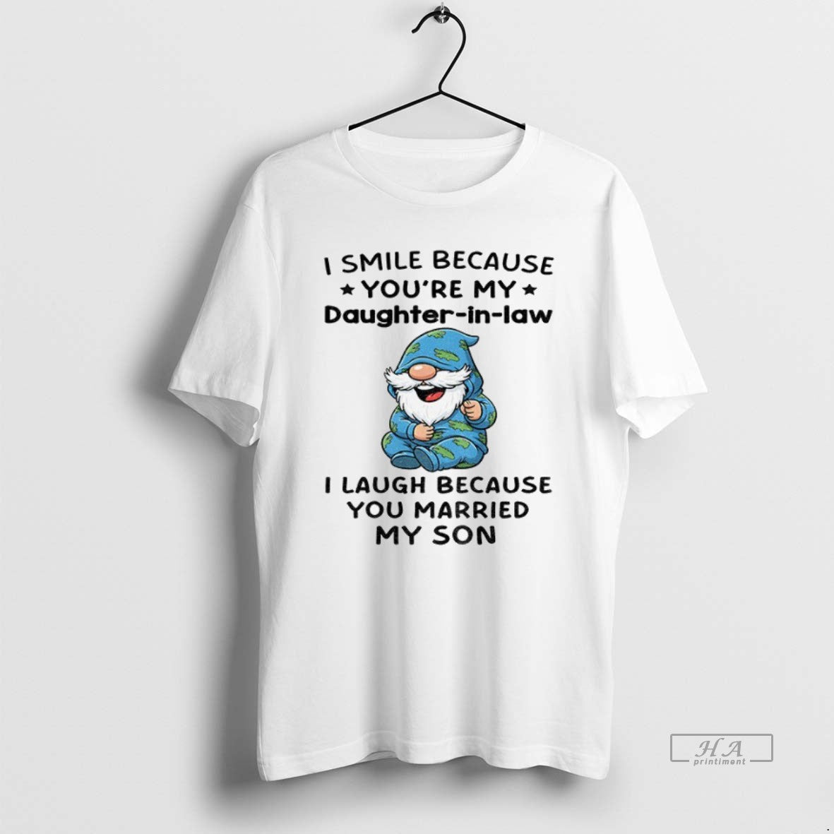 Official Trendy Gnome I Smile Because Youre My - Adult & Kids T-Shirts, Sweatshirts & Hoodies apparel design preview 1