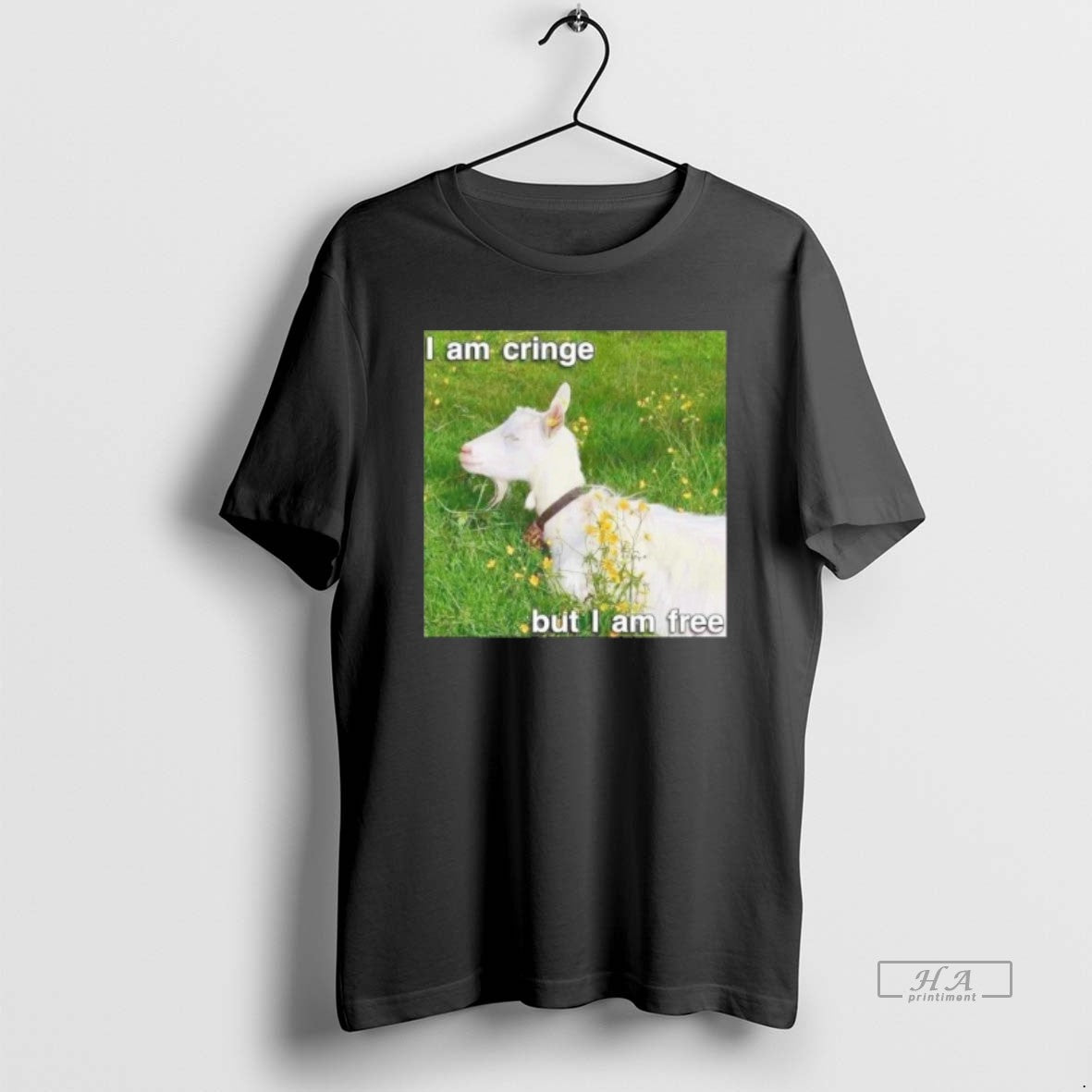 Official Trendy Goat I Am Cringe But Free - Adult & Kids T-Shirts, Sweatshirts & Hoodies apparel design preview 1