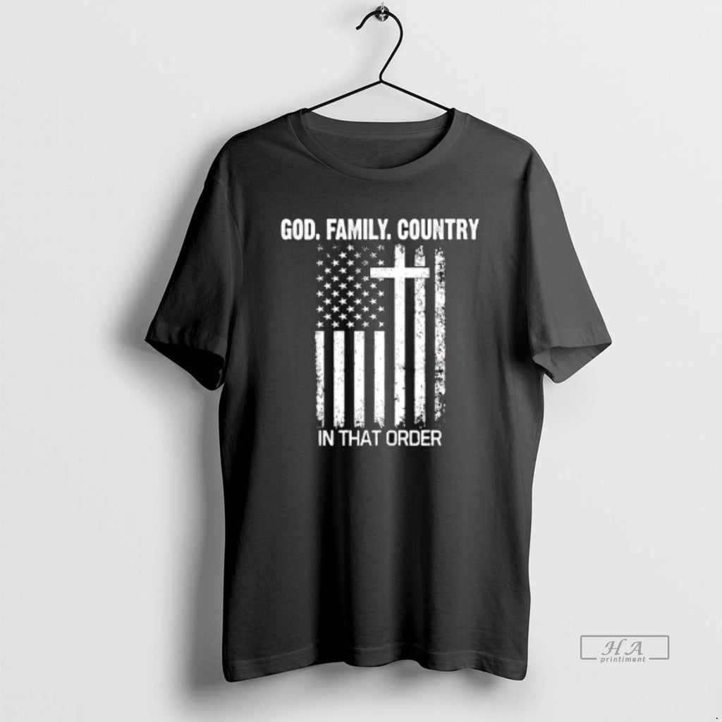 Official Trendy God Family Country In That Order - Adult & Kids T-Shirts, Sweatshirts & Hoodies apparel design preview 1