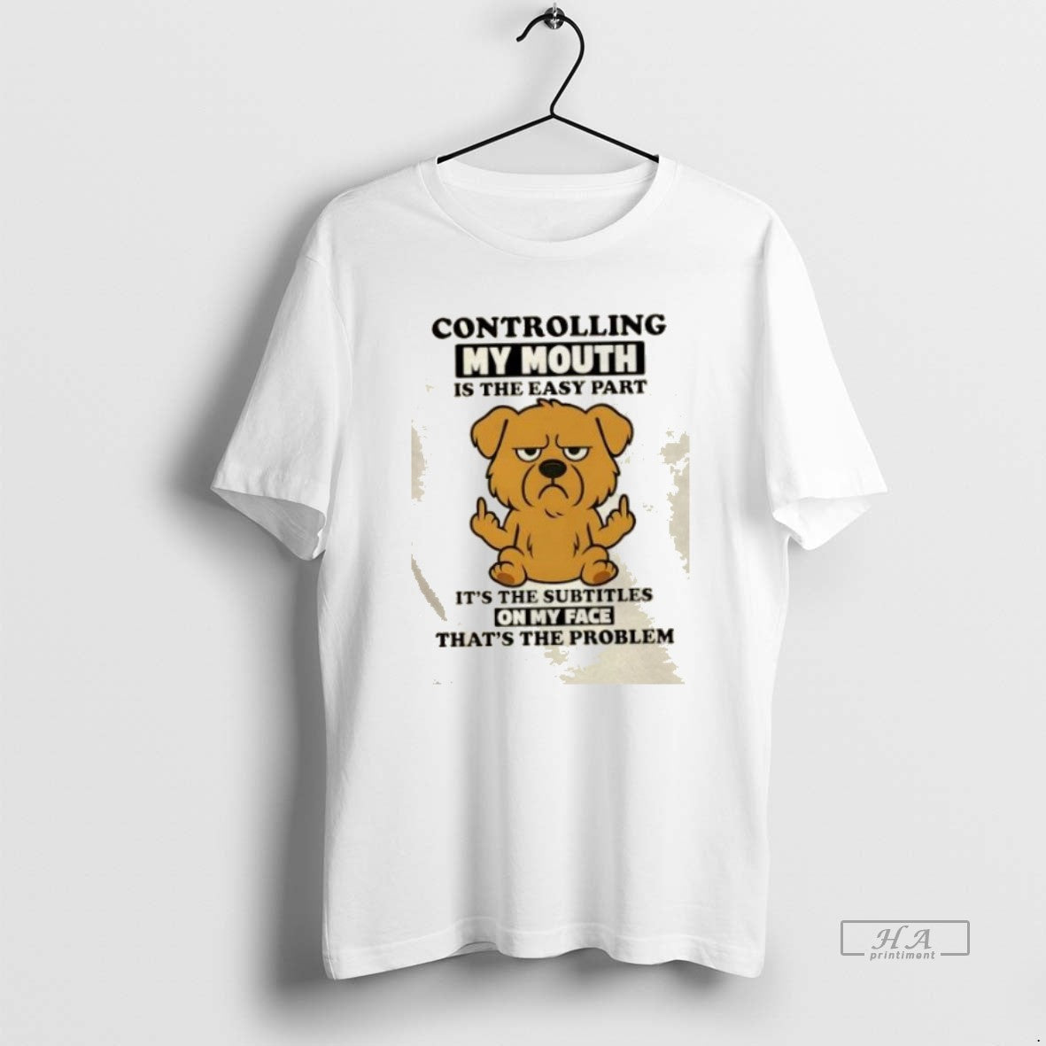 Official Trendy Golden Dog Controlling My Mouth Is - Adult & Kids T-Shirts, Sweatshirts & Hoodies apparel design preview 1
