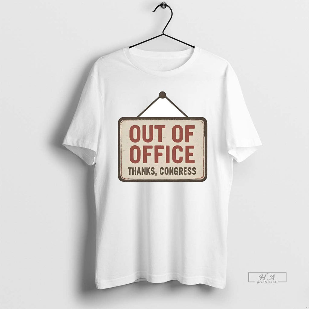 Official Trendy Government Shutdown Out Of Office - Adult & Kids T-Shirts, Sweatshirts & Hoodies apparel design preview 1