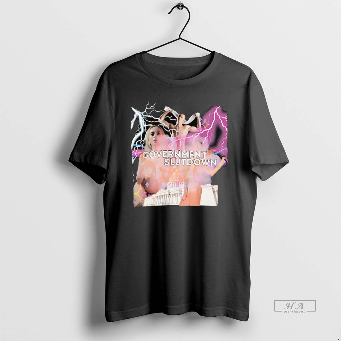 Official Trendy Government Slutdown Picture Collage - Adult & Kids T-Shirts, Sweatshirts & Hoodies apparel design preview 1