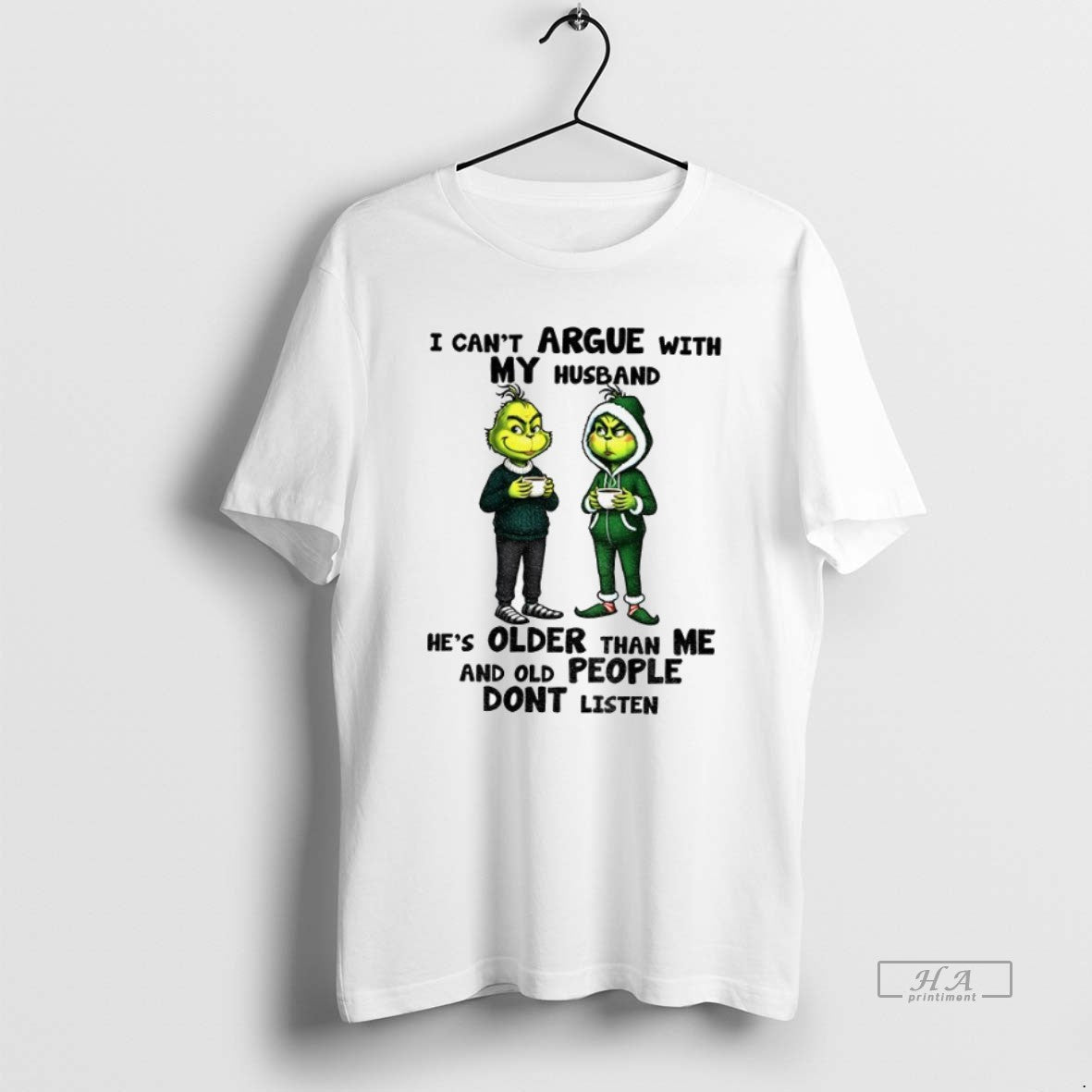 Official Trendy Grinch I Cant Argue With My Husband - Adult & Kids T-Shirts, Sweatshirts & Hoodies apparel design preview 1
