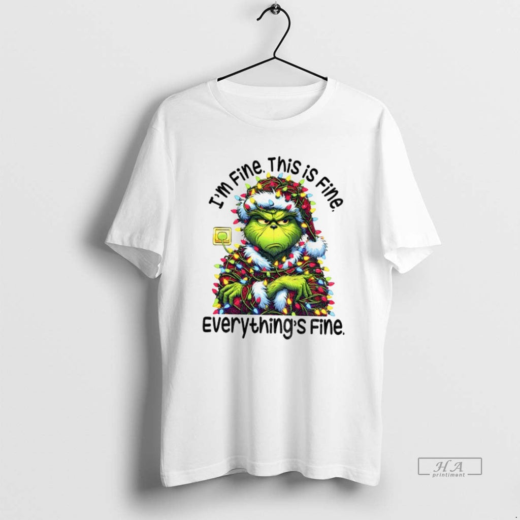 Official Trendy Grinch Im Fine This Is Everythings - Adult & Kids T-Shirts, Sweatshirts & Hoodies apparel design preview 1