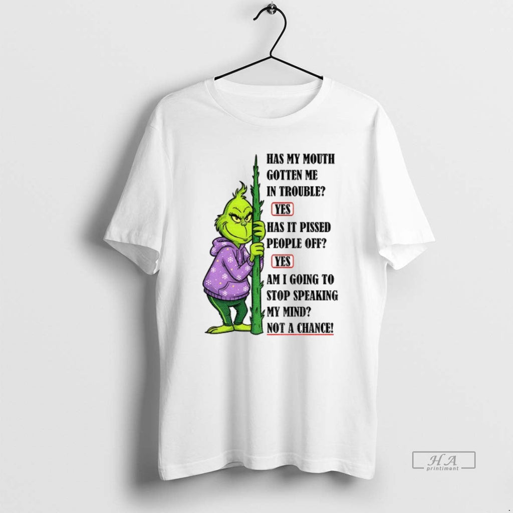 Official Trendy Grinch Has My Mouth Gotten Me In - Adult & Kids T-Shirts, Sweatshirts & Hoodies apparel design preview 1