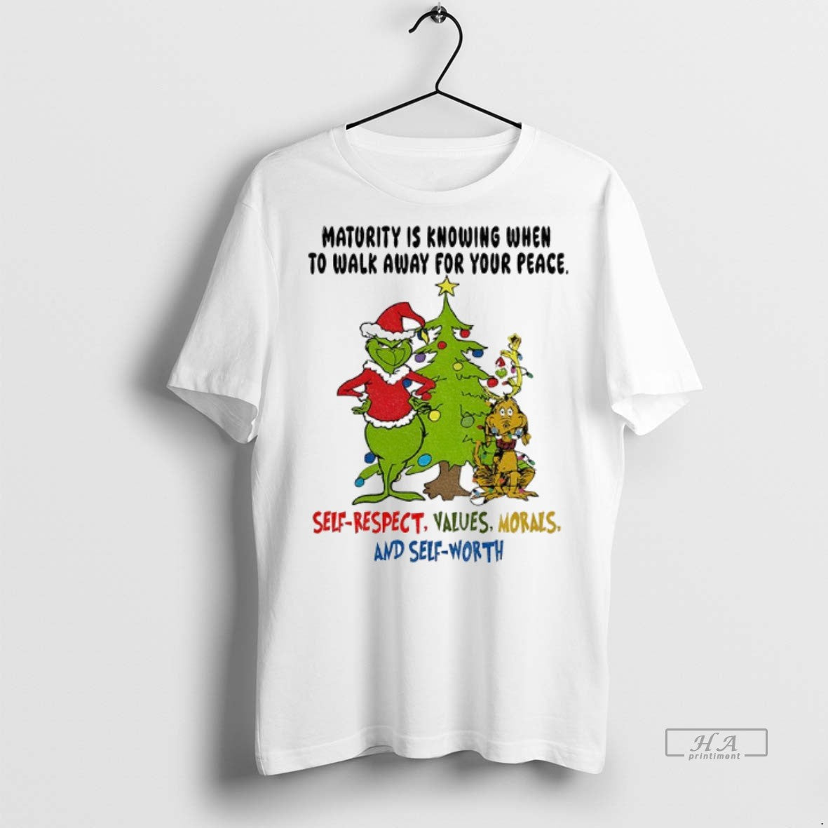 Official Trendy Grinch Maturity Is Knowing When To - Adult & Kids T-Shirts, Sweatshirts & Hoodies apparel design preview 1