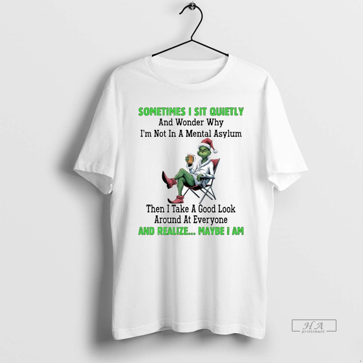 Official Trendy Grinch Sometimes I Sit Quietly And - Adult & Kids T-Shirts, Sweatshirts & Hoodies apparel design preview 1