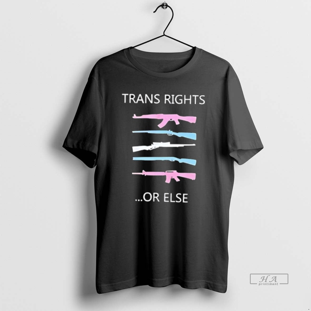 Official Trendy Guns Trans Rights Or Else Lgbt - Adult & Kids T-Shirts, Sweatshirts & Hoodies apparel design preview 1