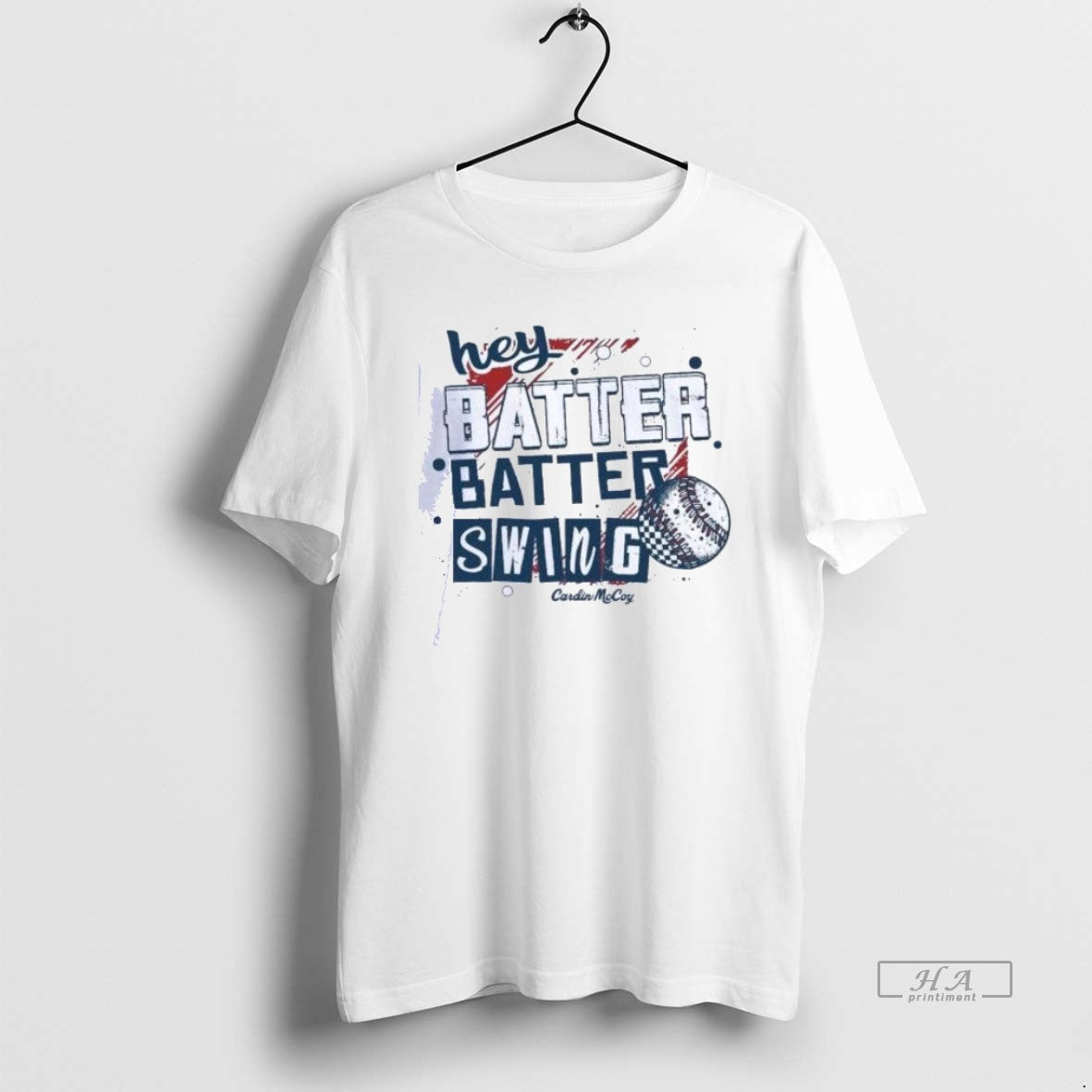 Official Trendy Hey Batter Swing Cardin Mccoy - Adult & Kids T-Shirts, Sweatshirts & Hoodies apparel design preview 1