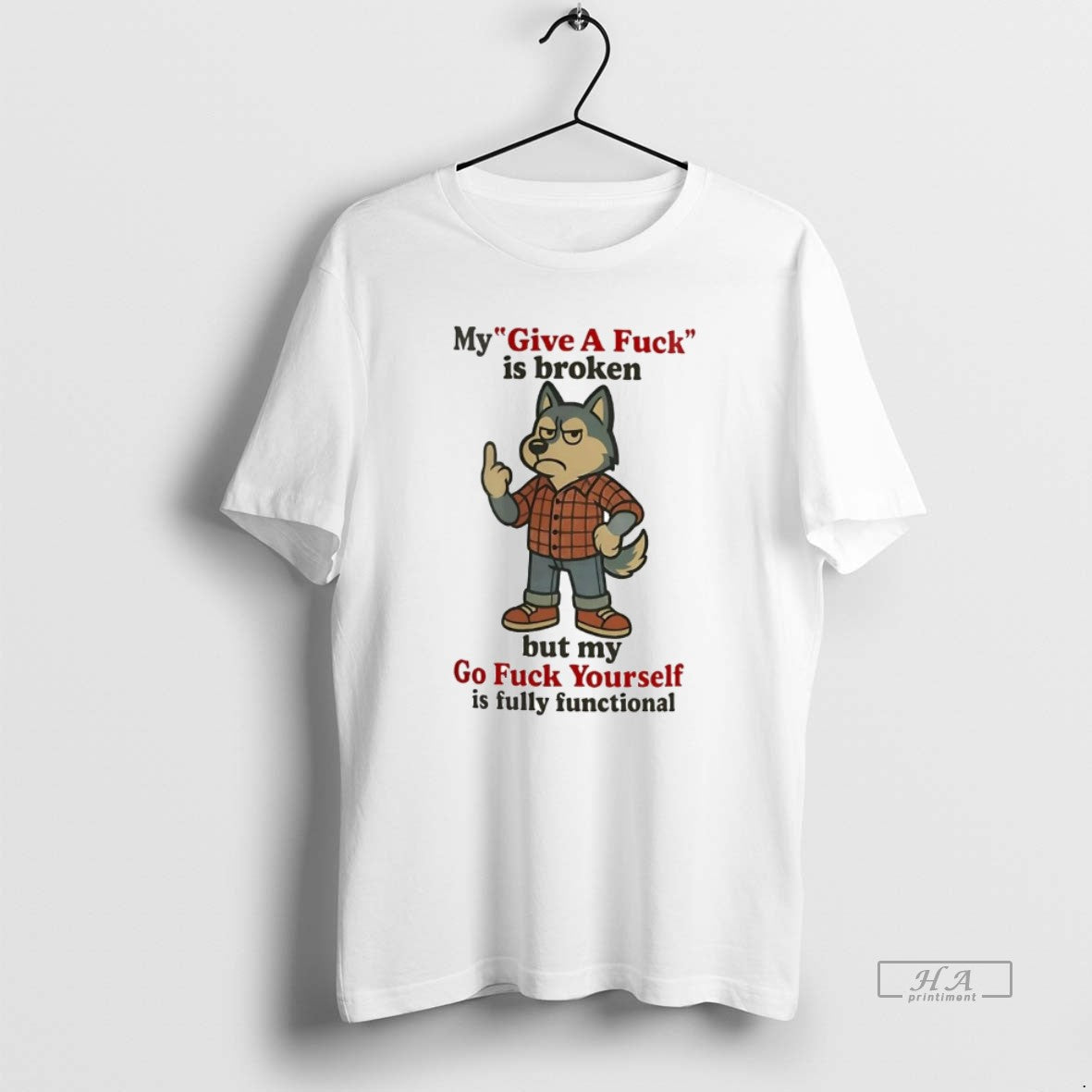 Official Trendy Husky My Give A Fuck Is Broken But Go - Adult & Kids T-Shirts, Sweatshirts & Hoodies apparel design preview 1